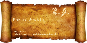 Makis Joakim névjegykártya